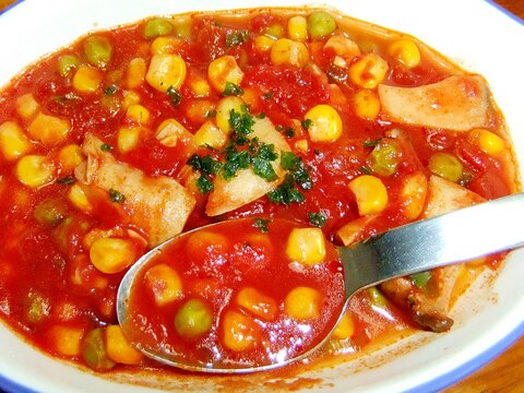 真っ赤な暖かトマトスープ